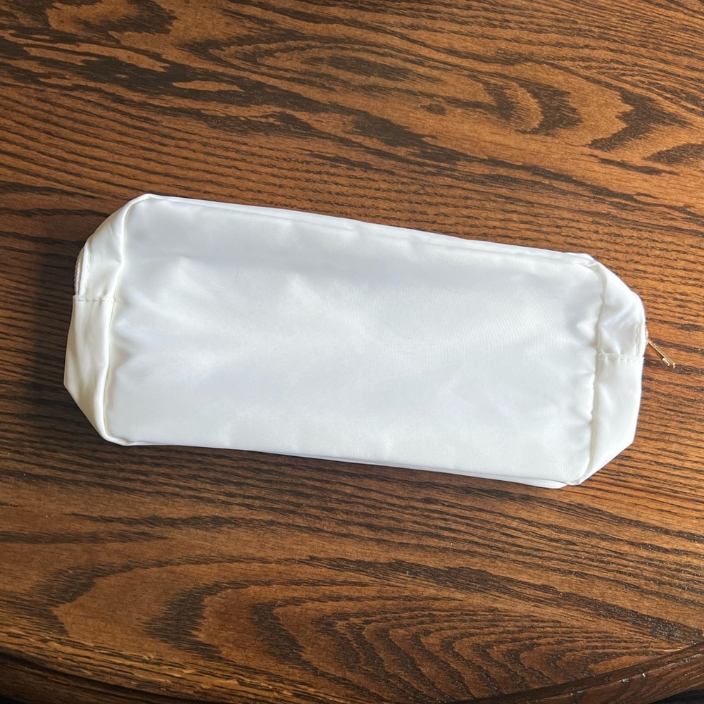 White Makeup Pouch, Nylon